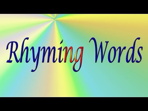 Rhyming words - unit one, standard 1st