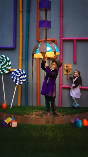Alexandria Ramon on Instagram: "That one time our family made 20 gallons of chocolate slime for this photo 😅 All handmade with love 🥰 Our son, Oliver, loves the story of Willy Wonka! It was the first chapter book that he ever read, so we knew we had to make this photo dream come true for him 🍭 #magical #magicofchildhood #creative_portraits #willywonka #photoshoot"