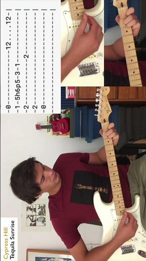 TEQUILA SUNRISE (Cypress Hill) Guitar Tutorial in 1 minute #shorts #cypresshill #guitar #tutorial
