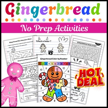 Gingerbread Man Winter Pack | Reading, Writing, Math & Fun Activities