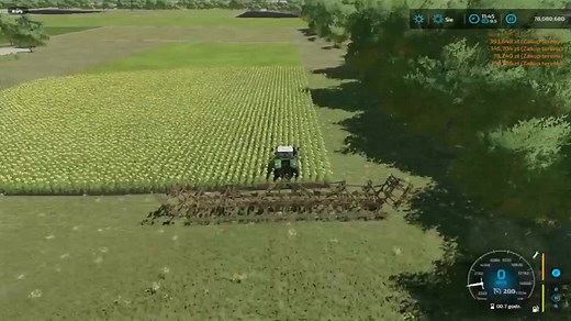 Green Tractor Tilling Soil in Farming Simulator 22