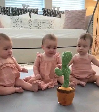 Three crying babies and a crying cactus! 😢 🌵😍😍😍 @alissa.s.nelson #cactustoy #talkingcactus #tripletsofinstagram #video #reels #perfect #Photo #perfectphoto #baby | Perfect Photos