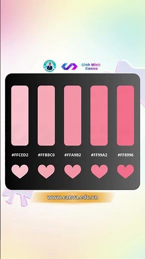 🌻🌸 Bảng mã màu HỒNG PASTEL – Chìa khóa cho những thiết kế ngọt ngào 🌸🌻