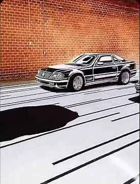 Artist Joshua Vides makes real cars look like cartoon illusions 🔥 #foryou #explore