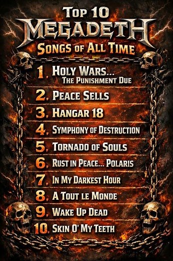 The Top Ten Megadeth songs of all time
