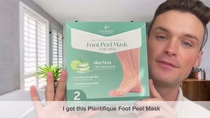 PLANTIFIQUE Foot Peeling Mask 2 Pack for Men | Dermatologically Tested Repairs Heels & Removes Dry Dead Skin for Baby Soft Feet | Exfoliating Foot Peel Mask for Dry Cracked Feet | Aloe Vera