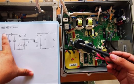 北汽EC180车载充电机OBC拆解维修，电路图干货分享！—新能源汽车维修