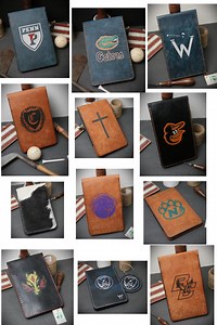 Custom Leather Scorecard Yardage Book With Custom Laser Engraving. Cigar Case and Bag Tag Available. - Etsy