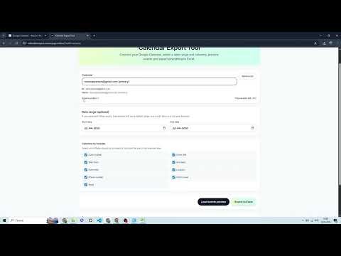 Calendar Export Tool App Presentation