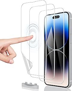 [3 Pack Hydrogel Film Screen Protector for iPhone 14 Pro Max/iPhone 14 Plus (6.7 inch), Soft TPU Transparent Protective Screen Protector Film (Not Tempered Glass)