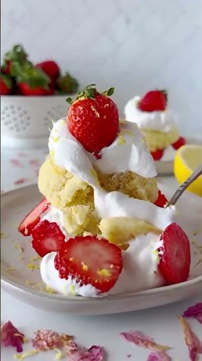 LEMON STRAWBERRY SHORTCAKE | Easy Summer Dessert Recipe