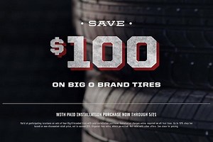 20K views · 14 shares | Get $100 Instant Savings on a Set of 4 Big O Brand Tires with Paid Installation Purchase - Call or Schedule Online Today! | Big O Tires | Facebook