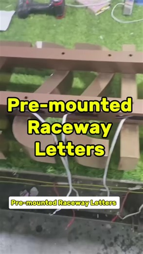 Pre-mounted raceway stainless steel letters easy assembled #sign #neon #lightbox #signinstallation