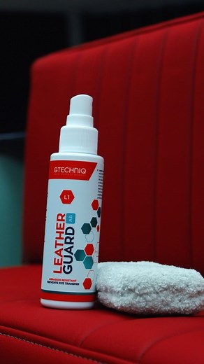 Keep your leather looking showroom fresh by using Leather Guard. This product forms a durable matt finish which offer great protection against abrasion damage, UV rays and dye transfer. #gtechniq #gtechniqaccredited #carcare #detailing #detailingworld #cardetailing #detailingaddicts | Gtechniq