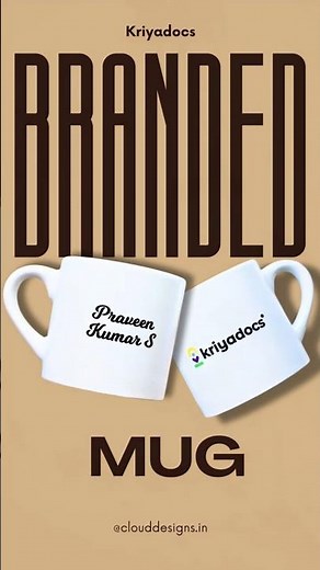 Premium Printed Mugs by Cloud Designs | Custom Coffee Mugs for Gifting & Branding 📞 +91 9965998864