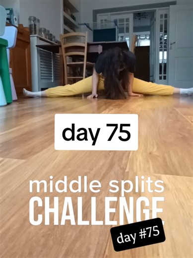 middle splits challenge day 75 💪 #splitschallenge #middlesplits #imback