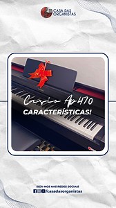 🎵 O Casio AP470 simula os efeitos acústicos de uma tampa de piano de cauda. Experimente a magia do som autêntico com nosso Simulador de Tampa. . . ✈️Enviamos para todo o Brasil 💥 . . ↪️ Siga @casadasorganistas e fique por dentro das nossas novidades. . . . . . . . . #orgaoeletronico #organista #organistaccb #tecladomusical #tecladocasio #casioteclas #casadasorganistas #piano #pianobrasil #pianocasio | Casa das Organistas