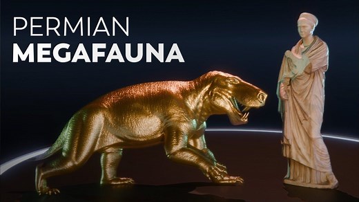 【油管搬运】二叠纪动物3D大小对比 Permian animals 3D size comparison