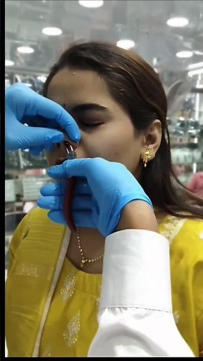 Nose Piercing Process | Clean Method with Silver Jewellery