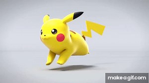 Pikachu Run Cycle Animation on Make a GIF