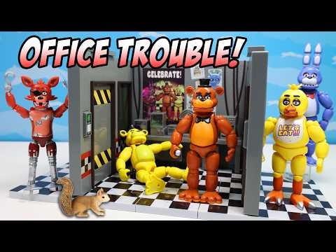 Five Nights at Freddy's Build an Office Jump Scare Action Figures Jazwares Series Review
