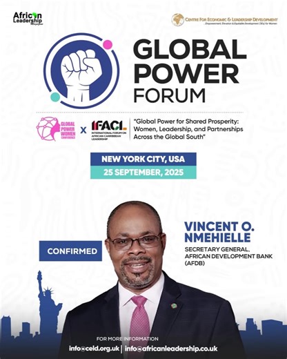 ✨ A Landmark Gathering for the Global South ✨ This September, New York City becomes the stage for a historic convergence: the Global Power Forum (GPF) 2025. Far more than a conference, GPF represents the uniting of two influential platforms — the Global Power Women Conference (GPWC) and the International Forum on Afro-Caribbean Leadership (IFACL) — creating one powerful space for dialogue, recognition, and action. Held alongside the 80th United Nations General Assembly (UNGA) and hosted by the C