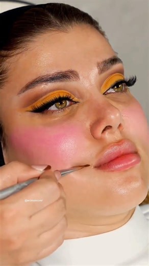 Arabic Orange 🧡👀💯 eyes and makeup tutorials #new Rong #viralvideo #trendingshorts #eyemakeup #fyp