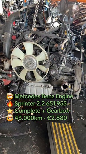 IronClad Auto Parts on Instagram: "Mercedes Sprinter 2.2 Fully complete engine OM651 included gearbox ecu wires harness 651955"