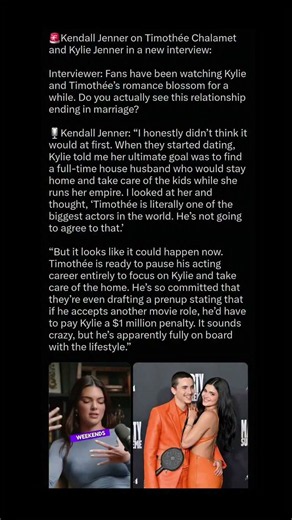 Kendall Jenner leaks Timothée & Kylie’s prenup details! 😱