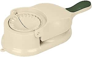 2 in 1 Manual Dumpling Press Molds - Dumpling press tool For pressing dumpling skins and wrapping dumplings (beige)