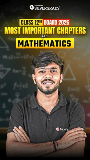 Class 12 Boards 2026 | Most Important Chapters for Mathematics to Score 95%+ #shorts