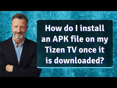 How do I install an APK file on my Tizen TV once it is downloaded?
