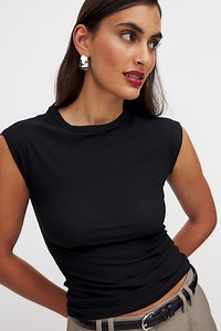 Sheer Rib Tank Top Sort