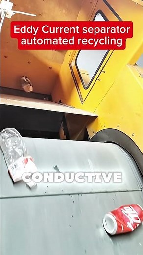 How Do Magnets Help Recycling? #engineering #machine #shorts