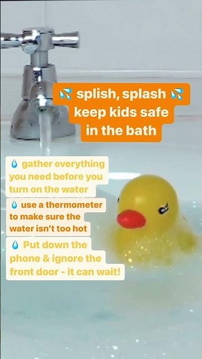 Bath time injuries can happen in the blink of an eye! Use these tips to keep kids safe in the bath 🫧