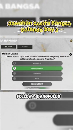 JAWABAN CERITA BANGSA BELANDA DAY 3 #ceritabangsabelanda3 #fcmobile #eafc #eafcmobile #fyp