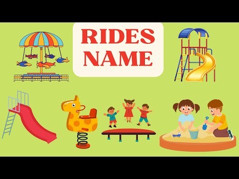Rides name in English |Rides names for kids | Outdoors games names |@kidslearning8051