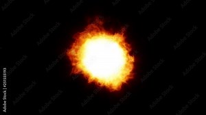 Shockwave Fire Explosion Loop/ Animation of a powerful fire explosion wave effect with fluid distortion and turbulence effects seamless looping