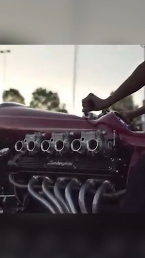 V12 Lamborghini swapped Motorcycle. 🤯 #v12engine #motorcycles #lamborghini #engineswap #motorbike #custommotorcycles | Performance Garage