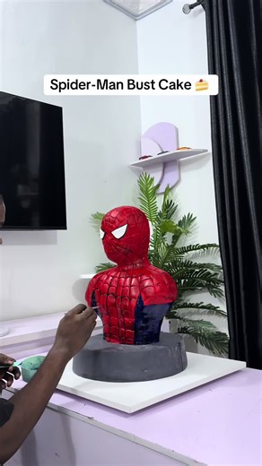 Realistic Spider-Man Bust Cake Decorating Tutorial