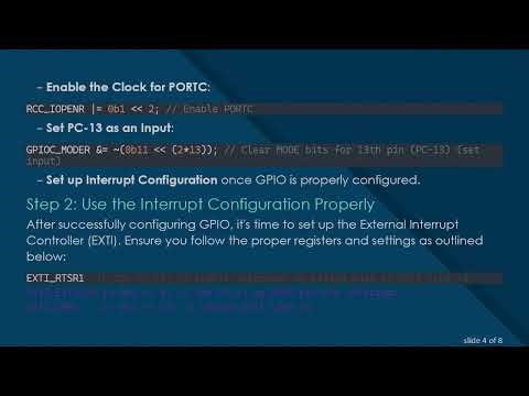 How to Enable External Interrupts in STM32G070