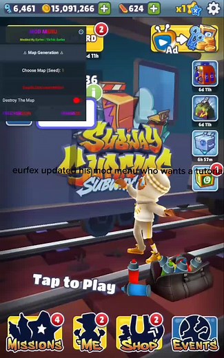 Subway Surfers No Coin Challenge Mod Menu Tutorial