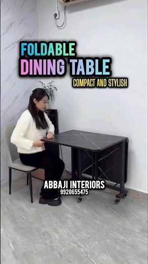 Smart Space Saving Dining Table with Chairs | Foldable and Easy To Store