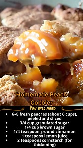 182K views · 1K reactions |  Homemade Peach Cobbler | Sophia’s Easy Recipes | Facebook