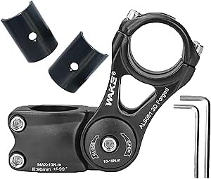 FOMTOR Bike Stem Universal 31.8mm and 25.4 mm Adjustable±90 Degree 90mm 110mm 145mm MTB Stems Bicycle Handlebar Stem Riser for Mountain Bike, Road Bike, BMX City Bike, Fixie Gear Bicycle, Cycling