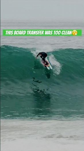 Brad Domke with an effortless board transfer from soft top to skimboard. Shot by Nathan Baker 🎥