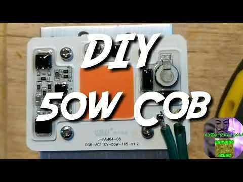 DIY 50w COB driverless grow LED light