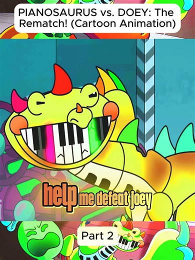 PIANOSAURUS vs. DOEY: The Rematch! (Cartoon Animation)#fyp #poppyplaytime #animation #2danimation #cartoonanimation