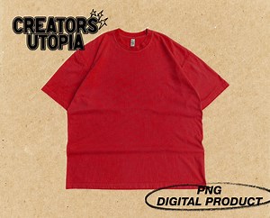 Dark Red Front Shirt, Los Angeles Apparel 1801GD Mockup, Bundle Tee Shirts, Canva Photoshop, Comfort Colors, Streetwear Sample Garment Dye - Etsy