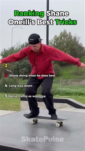 Ranking Shane Oneill's best tricks #skateboarding #skating #skate
